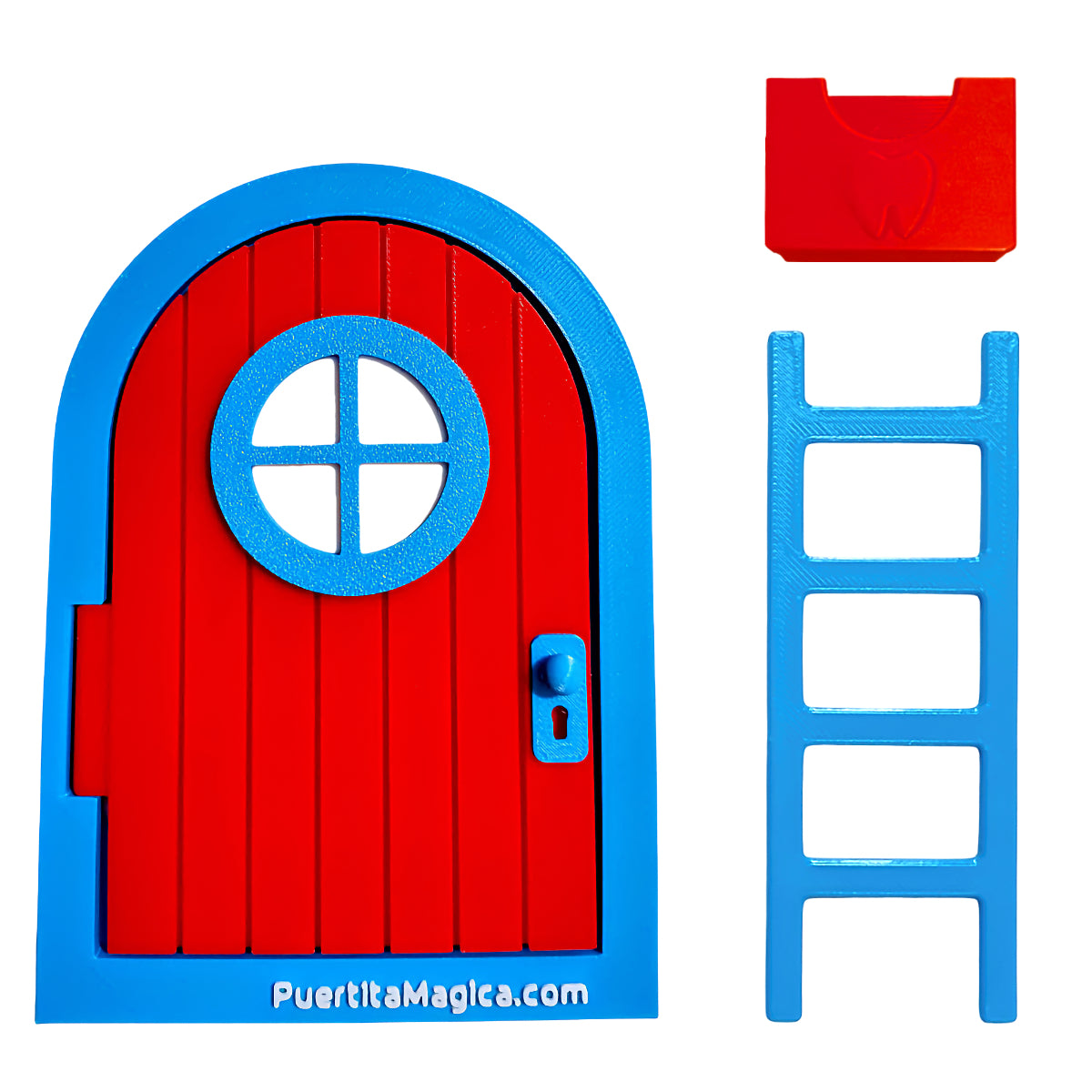 Puertita Mágica Ratón Pérez Ratón de los Dientes Hada de los Dientes (Rojo Azul)