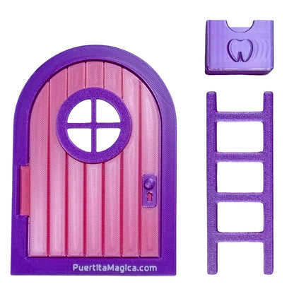 Puertita Mágica Ratón Pérez Ratón de los Dientes Hada de los Dientes (Rosa Morado)