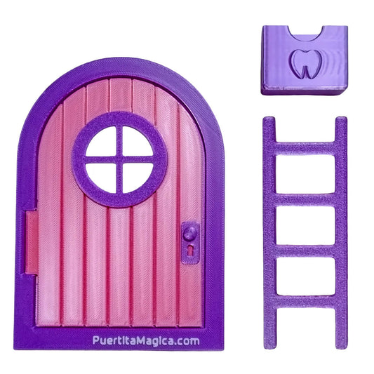 Puertita Mágica Ratón Pérez Ratón de los Dientes Hada de los Dientes (Rosa Morado)